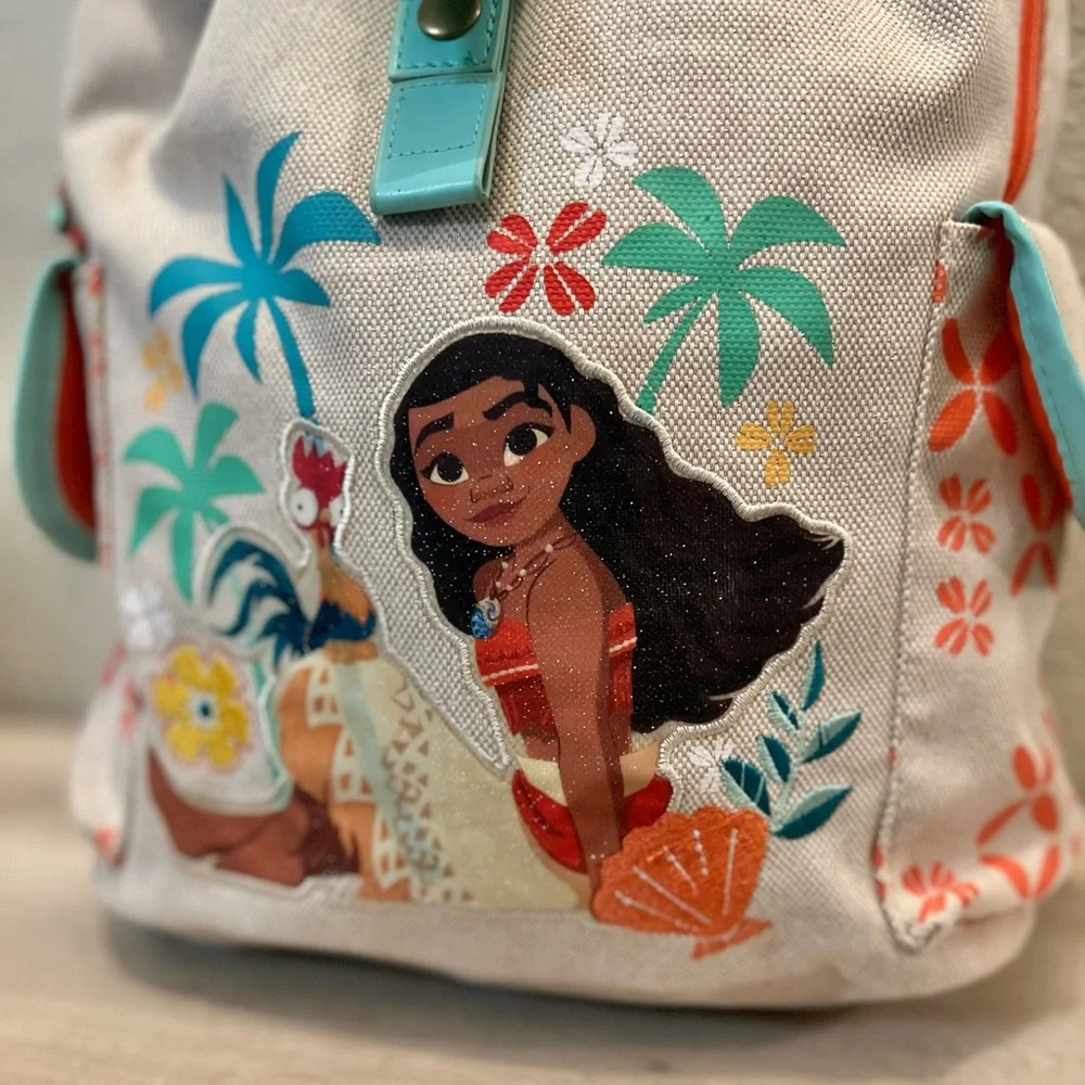 Gently Used Disney Moana Backpack - Moana with Heihei Authentic Disney Store - Picture 3 of 8